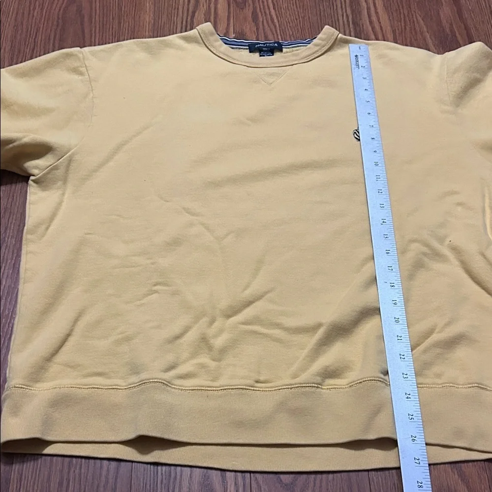 Vintage Nautical 90s‎ Crewneck Pullover Yellow Oversized  Sweatshirt Size XL